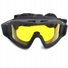 Тактичні окуляри маска зі змінними лінзами балістичні окуляри для військових чорні - зображення 4
