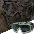 Тактичні окуляри маска зі змінними лінзами балістичні окуляри для військових олива - зображення 8