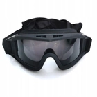 Тактичні окуляри маска зі змінними лінзами балістичні окуляри для військових чорні - зображення 5