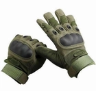 Тактичні рукавички з пальцями Вірменські повнопалі військові рукавички Розмір M Зелені (Олива) - зображення 4