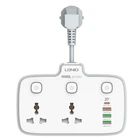 Подовжувач мережний Ldnio SC2413 | 3USB/1Type-C, 3Sockets. QC/PD, 20W/10A, EU Plug|