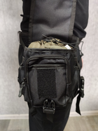 Тактическая сумка на бедро / военная сумка на ногу Черная Украинское производство - изображение 4