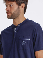 Піжама (футболка + шорти) чоловіча бавовняна Admas Classic 60252 S Блакитна (8433623655937) - зображення 3