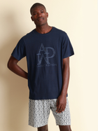Піжама (футболка + шорти) чоловіча бавовняна Admas Classic 60254 S Темно-синя (8433623657405) - зображення 5