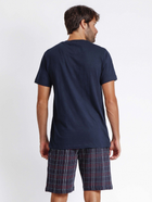 Піжама (футболка + шорти) чоловіча бавовняна Admas Lois 60956 L Темно-синя (8433623649301) - зображення 2