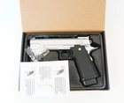 Дитячий Страйкбольний пістолет Colt M1911 Hi-Capa Galaxy G6S метал срібло - зображення 7