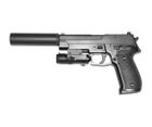 Страйкбольний пістолет Sig Sauer 226 Galaxy G26A з глушником та прицілом метал чорний - изображение 6