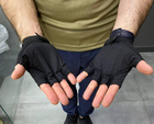 Перчатки тактичні Безпальцеві Yakeda, колір чорний, розмір XL - зображення 3
