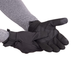 Тактичні рукавички із закритими пальцями на флісі Чорні розмір M - изображение 3