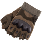 Тактичні рукавички з відкритими пальцями SP-Sport BC-8788 Колір: Оливковий розмір: M - зображення 6