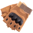 Перчатки тактические с открытыми пальцами SP-Sport BC-8788 Цвет: Хаки размер: XL - изображение 6