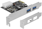 Delock Karta rozszerzeń PCI-Express 2 x SuperSpeed USB 5 Gb/s (USB 3.2 Gen 1) typu A (89243) - obraz 1