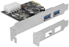 Карта розширення Delock PCI Express 2 x SuperSpeed USB 5 Gbps (USB 3.2 Gen 1) Type-A (89243) - зображення 1