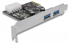 Delock Karta rozszerzeń PCI-Express 2 x SuperSpeed USB 5 Gb/s (USB 3.2 Gen 1) typu A (89243) - obraz 2