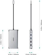 USB-хаб Aukey USB-C - 12in1 RJ45 HDMI 4K PD 100W (CB-C78) - зображення 3