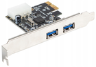 Niskoprofilowa karta rozszerzeń Lanberg PCI-Express 2 x USB-A 3.1 Gen1 (PCI-US3-002) - obraz 1