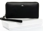 Женский кожаный кошелек на молнии Dr.Bond W1038 черный