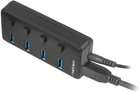 USB-хаб Natec Mantis 2 4x USB 3.0 Black (NHU-1557) - зображення 5