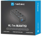 USB-хаб Natec Mantis 2 4x USB 3.0 Black (NHU-1557) - зображення 7