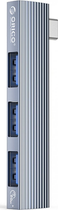 USB-хаб Orico USB-C 3х USB-A 5 GBPS (AH-W13-GY-BP) - зображення 2