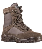 Ботинки тактические демисезонные Коричневые Mil-Tec Side zip boots на молнии 12822109 размер 45 - изображение 1