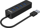 USB-хаб Unitek uHUB Q4 4 Ports Powered USB 3.0 Hub with USB-C Power Port (H1117A) - зображення 2