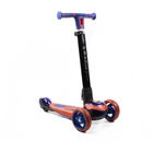 Самокат детский трехколесный iTrike MAXI JR 3-060-24-BL, руль 71-82см, колеса ПУ с подсветкой, Синий