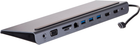 USB-хаб Unitek uHUB 11+ 11-in-1 USB-C Ethernet Hub with MST Triple Monitor (Dual HDMI), 100W PD, Dual Card Reader (D1022B) - зображення 1