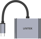 USB Hub Unitek uHUB Q4 Lite 4-in-1 USB-C Hub with MST Dual Display and PD 100W (D1049A) - obraz 3