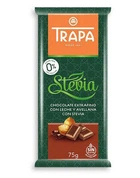 Шоколад без сахара молочный с фундуком, Trapa stevia, 75 г