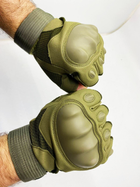 Перчатки тактические беспалые короткие велоперчатки мотоперчатки р. М олива - изображение 6