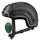 Шолом каска тактична Global Ballistics FAST Future Assault Helmet NIJ IIIA Чорна M-L - зображення 2