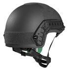 Шолом каска тактична Global Ballistics FAST Future Assault Helmet NIJ IIIA Чорна M-L - зображення 3