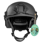 Шолом каска тактична Global Ballistics FAST Future Assault Helmet NIJ IIIA Чорна M-L - зображення 4