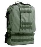 Тактический рюкзак армейский Camo Tactics 55л с отстегивающимися сумками, Стропы МОЛЛЕ Oliva - изображение 8