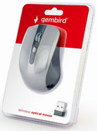 Mysz Gembird MUSW-4B-04-BG Wireless Grey+Black - obraz 3