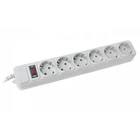 Фильтр сетевой Gembird SPG6-G-10G, 6 розеток, 10 А, 3 м, серый