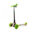 Самокат дитячий триколісний ITRIKE MINI BB 3-013-4-F-WP13 зі світними колесами ПУ, кермо 61-71см, Салатовий