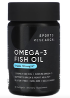 Риб'ячий жир з омега-3, Sports Research, потрійна сила, 1250 мг, 30 м'яких желатинових капсул - зображення 3