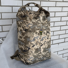 Сумка дорожная тактическая, туристический рюкзак 65 л Пиксель MELGO влагозащитный вещевой мешок - изображение 1
