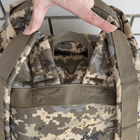 Сумка дорожная тактическая, туристический рюкзак 65 л Пиксель MELGO влагозащитный вещевой мешок - изображение 6