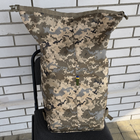 Сумка дорожная тактическая, туристический рюкзак 65 л Пиксель MELGO влагозащитный вещевой мешок - изображение 8