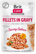 Вологий корм для кішок Brit Care Cat Pouch філе у соусі пікантний лосось 85 г