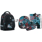 Школьный набор рюкзак + пенал + сумка Kite Street Style K22-700M(2p)-3 836 г 38x28x16 см черный