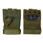 Перчатки тактические короткопалые с защитой костяшек Зевс UAD Олива M - изображение 6