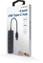 Hub USB Gembird 4-port USB Type-C Black (UHB-CM-U2P4-01) - obraz 3