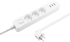 Przedłużacz Xiaomi Mi Power Strip 3 gniazda + 3 USB XMCXB04QM biały (NRB4030GL) (wersja międzynarodowa)