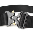 Тактичний ремінь Assault Belt із металевою пряжкою 125 см Чорний - зображення 3