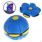 Літаючий м'яч трансформер з ЛЕД підсвіткою Фрісбі НЛО Flat Ball Disc Літаюча тарілка для дітей Синій