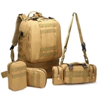 Тактичний військовий армійський рюкзак HardTime military 30 літрів койот з підсумками - зображення 3